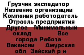 Грузчик экспедитор › Название организации ­ Компания-работодатель › Отрасль предприятия ­ Другое › Минимальный оклад ­ 53 000 - Все города Работа » Вакансии   . Амурская обл.,Зейский р-н